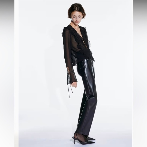 Wilfred Black Straight Leg Pants - Picture 4 of 14